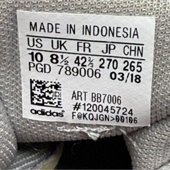 Adidas Cloud-foam sneakers, women’s US 10, gray/peach/seafoam green, preowned - Picture 11 of 11